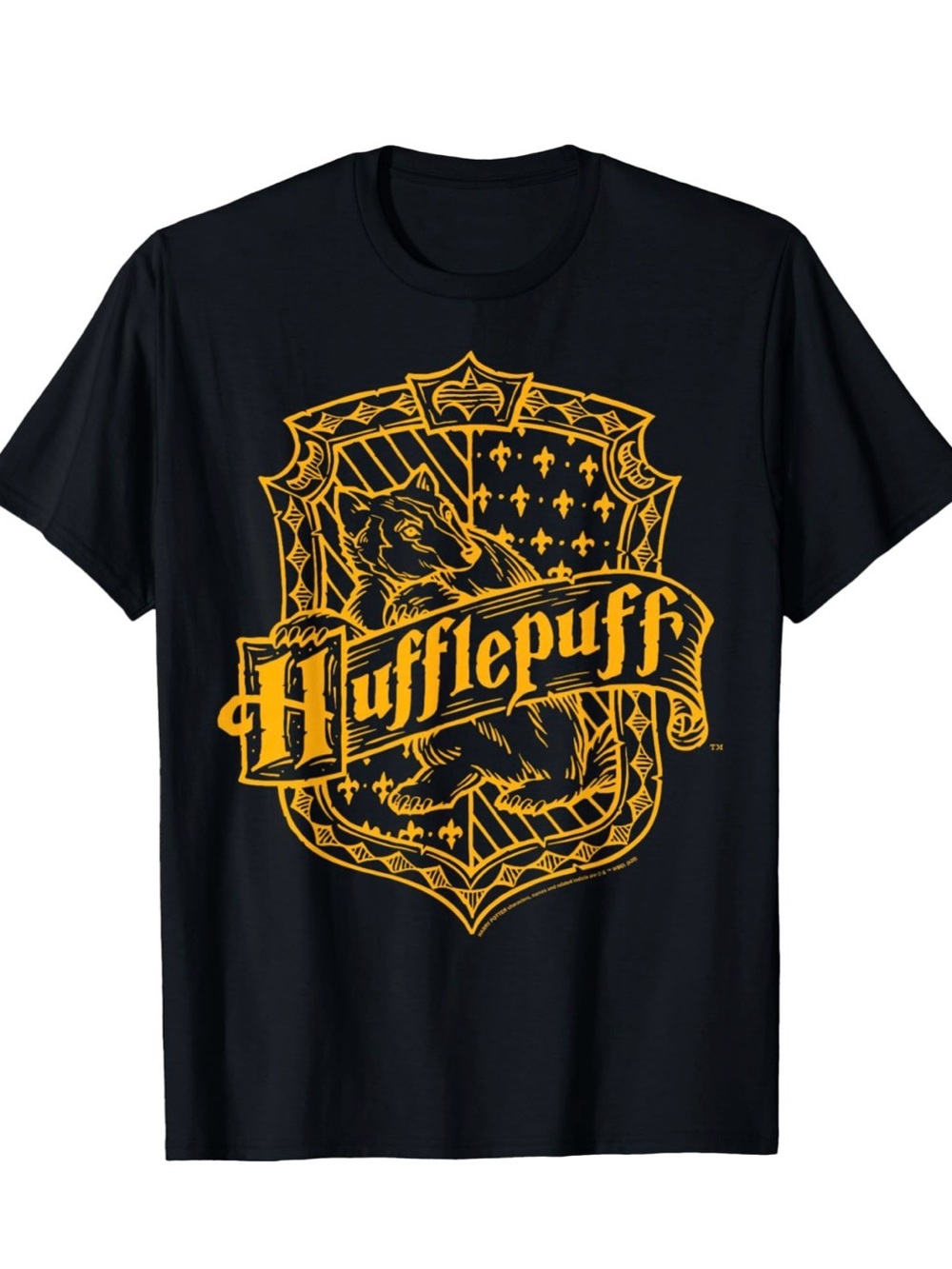 Harry Potter Hufflepuff Tee - Black and Gold